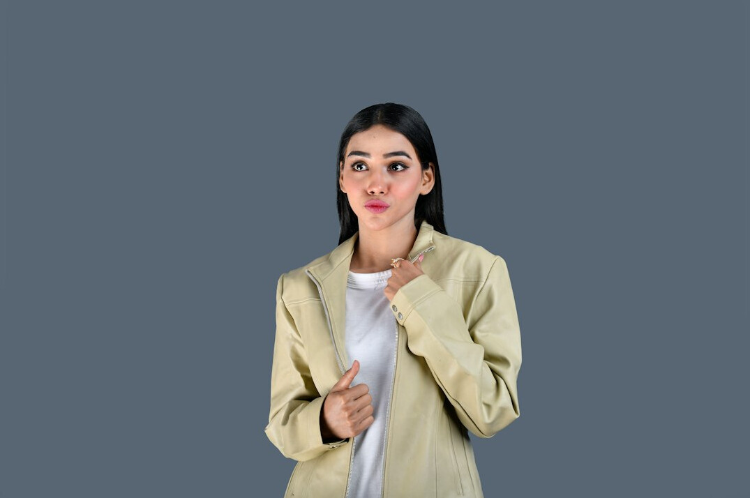 confident woman presenting