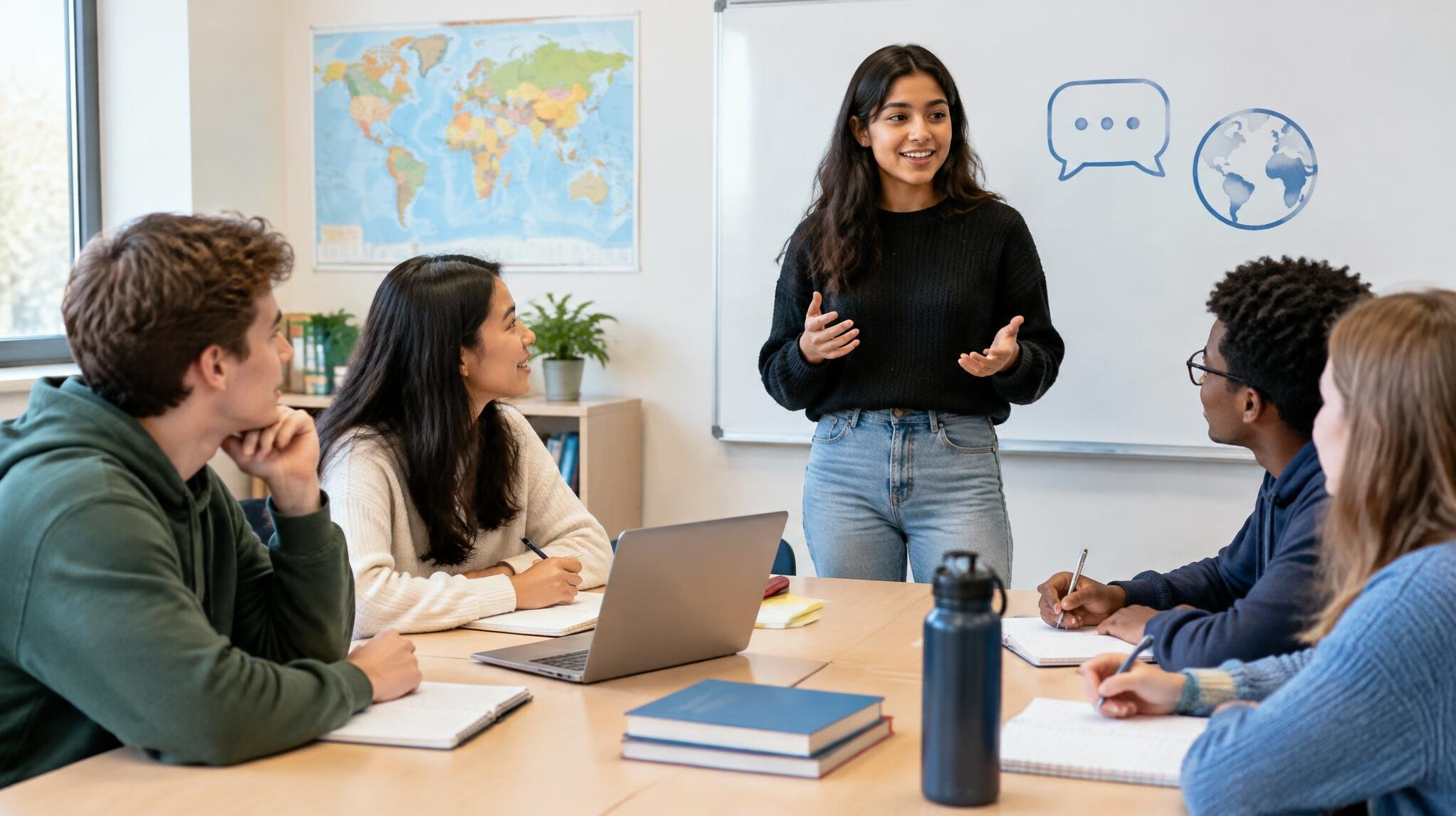 group discussion in classroom